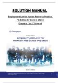 Solution Manual &ndash; Employment Law for Human Resource Practice &lpar;7th Edition&comma; David J&period; Walsh&rpar; &ndash; Chapters 1&ndash;17 Complete Solutions