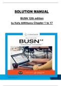 Solution Manual &ndash; BUSN &lpar;12th Edition&comma; Kelly & Williams&rpar; &ndash; Chapters 1&ndash;17 Complete Answers