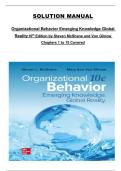 Solution Manual &ndash; Organizational Behavior&colon; Emerging Knowledge&comma; Global Reality &lpar;10th Edition&comma; Steven McShane & Von Glinow&rpar; &ndash; Chapters 1&ndash;15 Complete Solutions