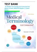 Test Bank for Medical Terminology&colon; Get Connected &lpar;3rd Edition&rpar; by Frucht &mdash; Chapter 1&ndash;17&comma; All Chapters &comma;Complete Newest Version