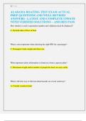 ALABAMA BOATING TEST EXAM ACTUAL  PREP QUESTIONS AND WELL REVISED  ANSWERS - LATEST AND COMPLETE UPDATE  WITH VERIFIED SOLUTIONS &ndash; ASSURES PASS 
