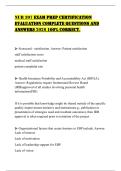 NUR 307 EXAM PREP CERTIFICATION EVALUATION COMPLETE QUESTIONS AND ANSWERS 2026 100&percnt; CORRECT&period;