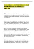 NUR257 EXAM 2 EXAM REVIEW 2026 FINAL PAPER COMPLETE QUESTIONS AND ANSWERS&period;