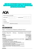 AQA AS- ECONOMICS-Paper 1 The Operation of Markets and Market Failure-May 2025 &ndash; Question Paper and Marking Scheme Merged