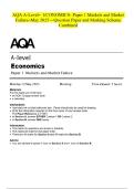 AQA A-Level- ECONOMICS- Paper 1 Markets and Market Failure-May 2025 - Question Paper and Marking Scheme Combined