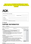 AQA A-Level- FURTHER M&Acy;&Tcy;&Ncy;&IEcy;&Mcy;&Acy;TICS -Paper 3 Statistics-June 2025 - Question Paper and Marking Scheme Combined