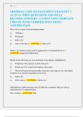 ODMHSAS CASE MANAGEMENT EXAM SET 2  ACTUAL PREP QUESTIONS AND WELL  REVISED ANSWERS - LATEST AND COMPLETE  UPDATE WITH VERIFIED SOLUTIONS &ndash;  ASSURES PASS 