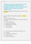 ODMHSAS CASE MANAGEMENT TEST EXAM  ACTUAL PREP QUESTIONS AND WELL  REVISED ANSWERS - LATEST AND COMPLETE  UPDATE WITH VERIFIED SOLUTIONS &ndash;  ASSURES PASS