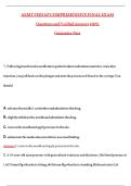 AEMT FISDAP COMPREHENSIVE FINAL EXAM Questions and Verified Answers 100% Guarantee Pass