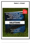 Solutions Manual for Numerical and Analytical Methods with MATLAB 1st Edition by Bober &lpar;1&rpar;