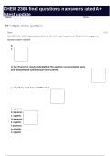 CHEM 2364 final questions n answers rated A&plus; latest update