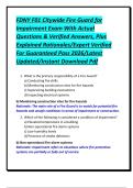 FDNY F01 Citywide Fire Guard for  Impairment Exam With Actual  Questions & Verified Answers&comma; Plus  Explained Rationales&sol;Expert Verified  For Guaranteed Pass 2026&sol;Latest  Updated&sol;Instant Download Pdf 