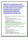 FDNY F07 Fire and Emergency Drill Conductor ExamWith Actual Questions & Verified Answers&comma; Plus Explained Rationales&sol;Expert Verified For Guaranteed Pass 2026FDNY F07 Fire and Emergency Drill Conductor ExamWith Actual Questions & Verified Answers&comma; Plus Expl