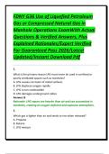 FDNY G36 Use of Liquefied Petroleum Gas or Compressed Natural Gas in Manhole Operations ExamWith Actual Questions & Verified Answers&comma; Plus Explained Rationales&sol;Expert Verified For Guaranteed Pass 2026&sol;Latest Updated&sol;Instant Download Pdf