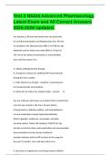 Test 2 N5334 Advanced Pharmacology Latest Exam and All Correct Answers 2025-2026 Updated&period;