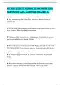 NY REAL ESTATE ACTUAL EXAM PAPER 2026 QUESTIONS WITH ANSWERS GRADED A&plus;