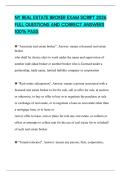 NY REAL ESTATE BROKER EXAM SCRIPT 2026 FULL QUESTIONS AND CORRECT ANSWERS 100&percnt; PASS