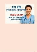 2025 ATI RN Maternal Newborn 2023 Exam with NGN 70 Questions and Answers&period; Exam