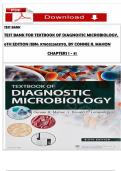 TEST BANK FOR TEXTBOOK OF DIAGNOSTIC MICROBIOLOGY&comma; 6TH EDITION ISBN&colon; 9780323613170&comma; BY CONNIE R&period; MAHON CHAPTERS 1 - 41 
