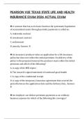 PEARSON VUE TEXAS STATE LIFE AND HEALTH INSURANCE EXAM 2026 ACTUAL EXAM