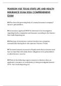 PEARSON VUE TEXAS STATE LIFE AND HEALTH INSURANCE EXAM 2026 COMPREHENSIVE EXAM