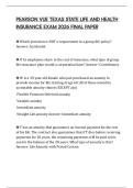 PEARSON VUE TEXAS STATE LIFE AND HEALTH INSURANCE EXAM 2026 FINAL PAPER