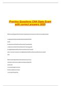 Prepare for your CNA state exam with 2025 practice questions and correct answers&period; Ideal for Certified Nursing Assistant students and exam candidates seeking to boost test readiness&period;
