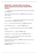 GEOG 2051 - Namikas FINAL Exam Study  Guide Questions And Answers Verified 100&percnt;  Correct 