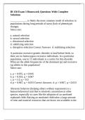 IB 150 Exam 3 Homework Questions With Complete Solutions