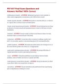 PSY 657 Final Exam Questions and  Answers Verified 100&percnt; Correct 
