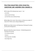 PGA PGM QUALIFYING LEVEL EXAM FULL QUESTIONS AND ANSWERS 2026 GRADED A&plus;