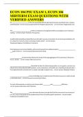 ECON 104 PSU EXAM 1&comma; ECON 104 MIDTERM EXAM QUESTIONS WITH VERIFIED ANSWERS