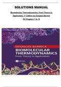 Solutions Manual &ndash; Biomolecular Thermodynamics&colon; From Theory to Application&comma; 1st Edition by Douglas Barrick &vert; Complete Solutions for Chapters 1&ndash;14