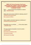 MMSC 407 Clinical Chemistry Final Exam&vert;&vert;  QUESTIONS AND CORRECT DETAILED ANSWERS  &lpar;VERIFIED ANSWERS&rpar; &vert;ALREADY GRADED  A&plus;&vert;&vert;NEWEST EXAM&excl;&excl;&excl; 