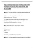 PHTLS 10TH EDITION SELF-TEST EXAMINATION TEST 2026 FULL SOLVED QUESTIONS AND SOLUTIONS