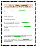 CLR 110 - Clarity Data Model Fundamentals Exam Practice 2025-2026