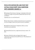 PHTLS 10TH EDITION PRE AND POST-TEST ACTUAL EXAM SCRIPT 2026 QUESTIONS WITH ANSWERS GRADED A&plus;