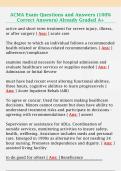 ACMA Exam Questions and Answers &lpar;100&percnt;  Correct Answers&rpar; Already Graded A&plus;
