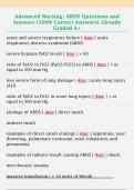Advanced Nursing&colon; ARDS Questions and  Answers &lpar;100&percnt; Correct Answers&rpar; Already  Graded A&plus;