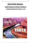 Solution Manual &ndash; Earth&colon; Portrait of a Planet &lpar;7th Edition&comma; Stephen Marshak&rpar; &ndash; Chapters 1&ndash;23 Complete Solutions