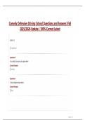 Comedy Defensive Driving School Questions and Answers &vert;Fall  2025&sol;2026 Update &vert; 100&percnt; Correct Latest