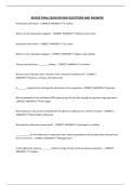 BIO305 FINAL EXAM REVIEW QUESTIONS AND ANSWERS