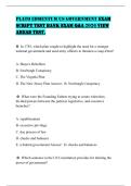 PLATO EDMENTUM US GOVERNMENT EXAM SCRIPT TEST BANK EXAM Q&A 2026 VIEW AHEAD TEST&period;