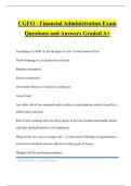CGFO - Financial Administration Exam Questions and Answers Graded A&plus;