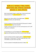 NURS617 FINAL EXAM &vert;   QUESTIONS AND VERIFIED ANSWERS  GRADED A&plus; 2026 UPDATE&excl;  