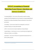 GFOAT Accounting & Financial Reporting Exam-Glossary Questions and Answers Graded A&plus;