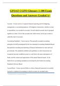 GFOAT CGFO Glossary 1-100 Exam Questions and Answers Graded A&plus;
