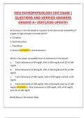 HESI PATHOPHYSIOLOGY EXIT EXAM &vert;   QUESTIONS AND VERIFIED ANSWERS  GRADED A&plus; 20252026 UPDATE&excl;  
