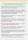 AVIT 309 Final Questions and Answers &lpar;100&percnt;  Correct Answers&rpar; Already Graded A&plus; 
