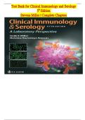 Clinical Immunology & Serology 5th Edition Test Bank&colon; A Laboratory Perspective by Linda E&period; Miller & Christine Dorresteyn Stevens Complete Practice Questions & Answers